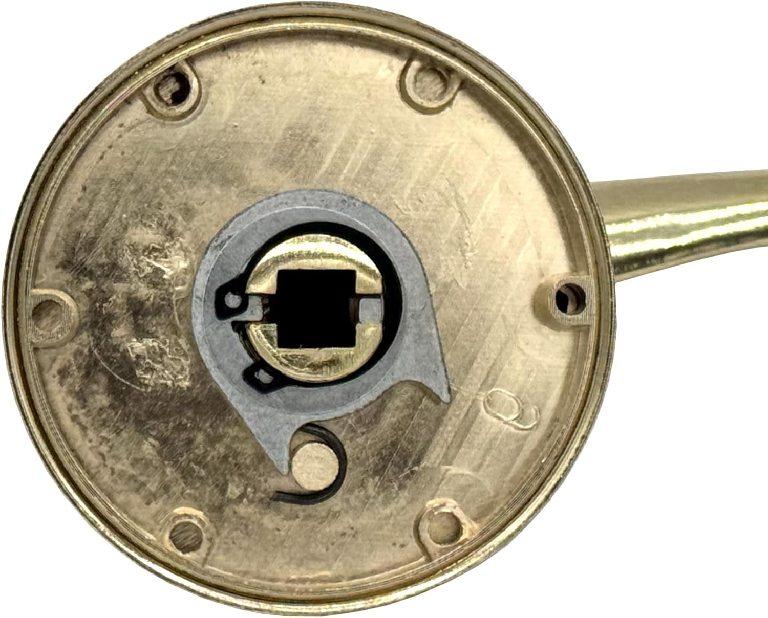 Micel - 07081 - Door Handle Set with Wide Rosette (65 Mm) and Aluminium Lever Brass Finish Shiny Gold 135 X 65 X 65 Mm image number 4