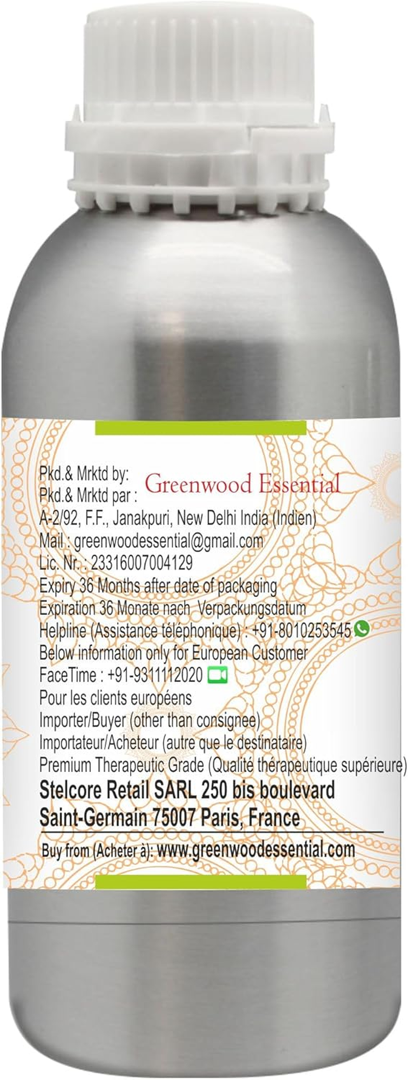 Greenwood Essential Pure Bay Essential Oil (Pimenta Racemosa) Steam Distilled for Personal Care 630Ml (21Oz) image number 6