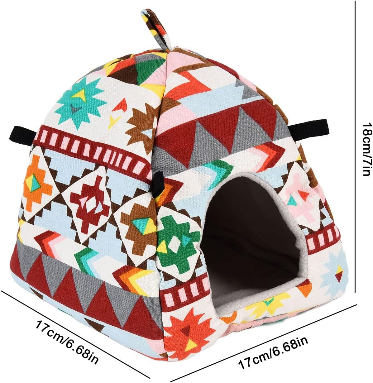 Hanging Cave Bed, Warm Hanging Small Hideway Cage Bed, Small Animals Warm Bed Cage Hanging Cave Beds for Pet Hamster Guinea Pig Bird image number 4