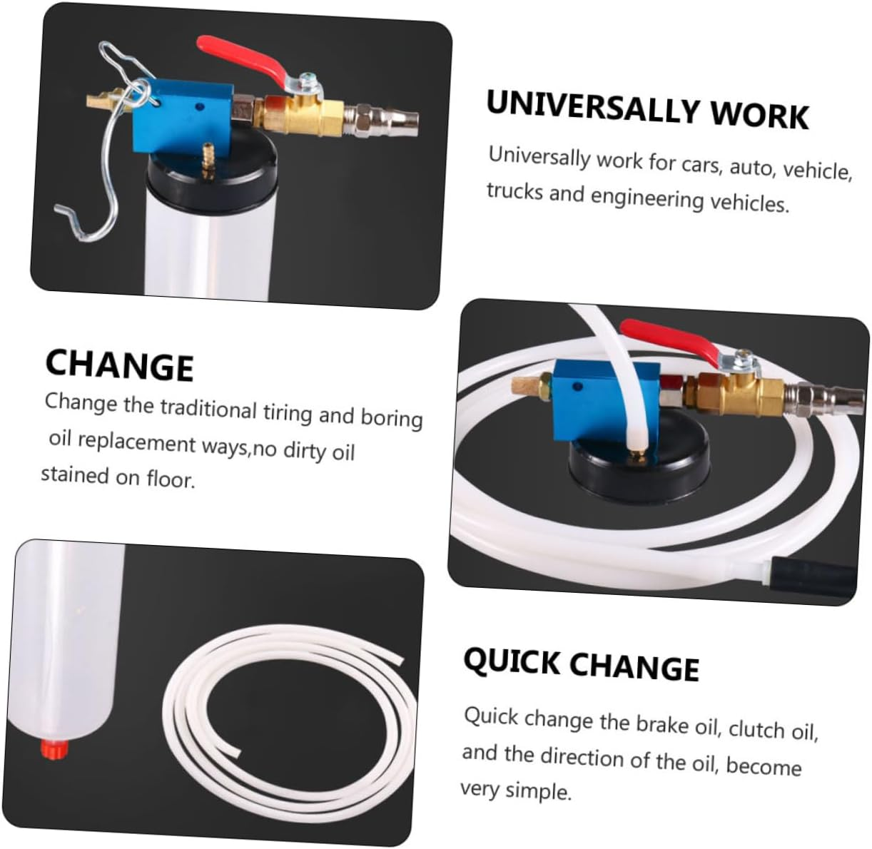 Alipis Brake Fluid Exchange Tool Clutch Oil Bleeder for Car Pneumatic Hydraulic System Efficient Air-Driven Brake Oil Replacement Tool Suitable for Automotive Maintenance and Repair image number 6