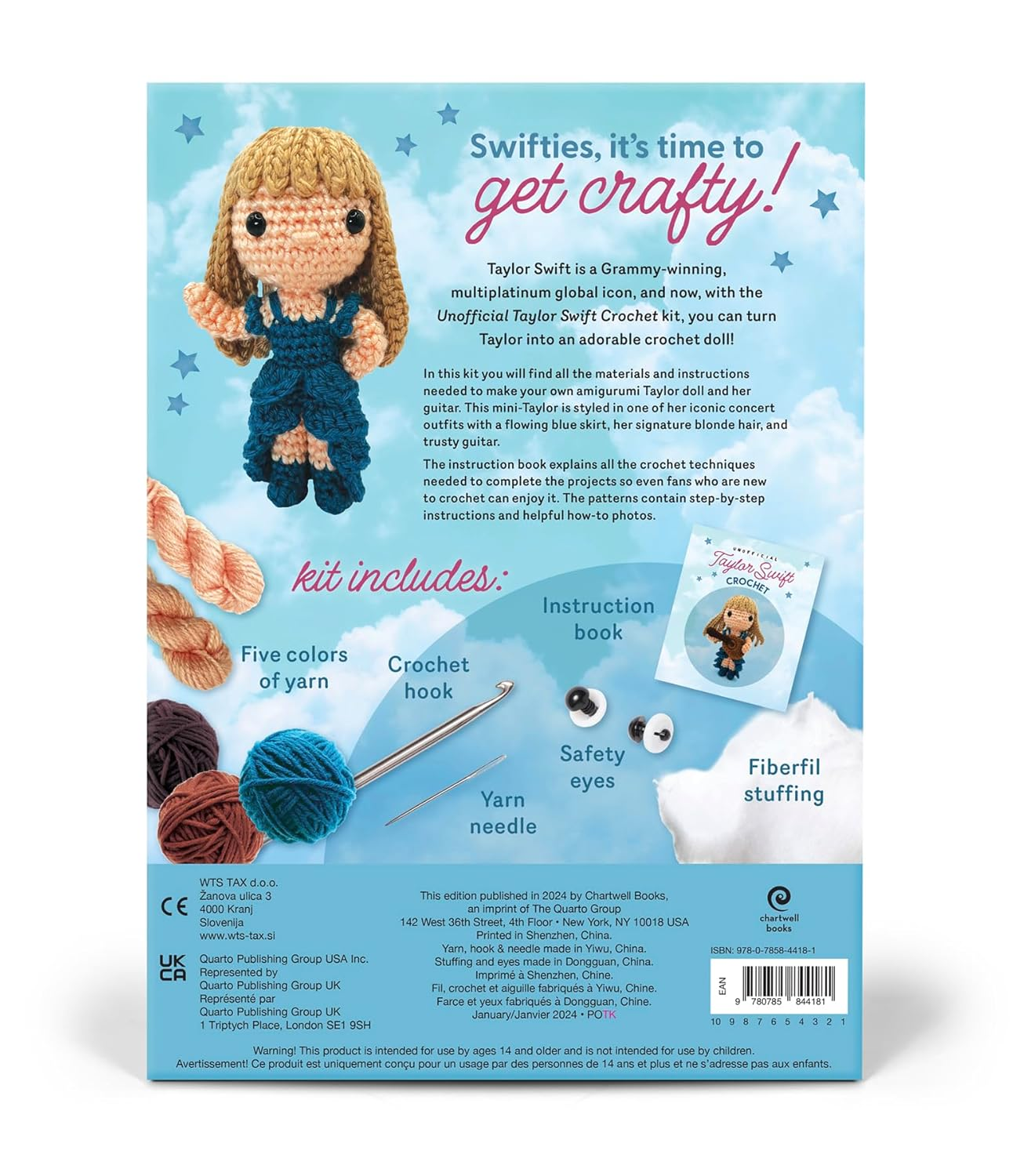 Unofficial Taylor Swift Book and Crochet Kit: Includes Everything to Make a Taylor Swift Amigurumi Doll! image number 2