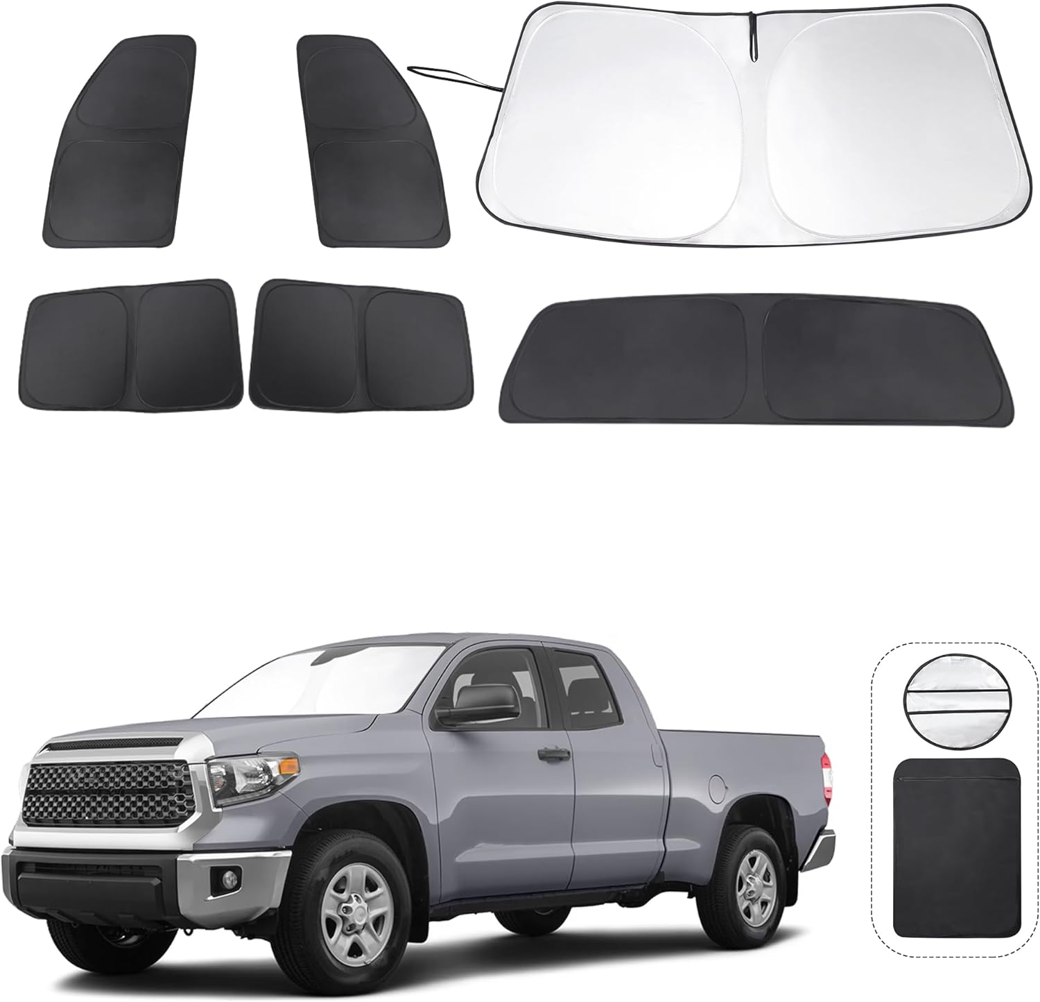 TINGLU Window Shades for Lexus Is Sedan (NOT for Lexus RX, ES) 2014-2020 Accessories Car Side Full Windows Windshield Sun Shade Sun UV Rays & Privacy Protection for Camping 6PCS image number 6