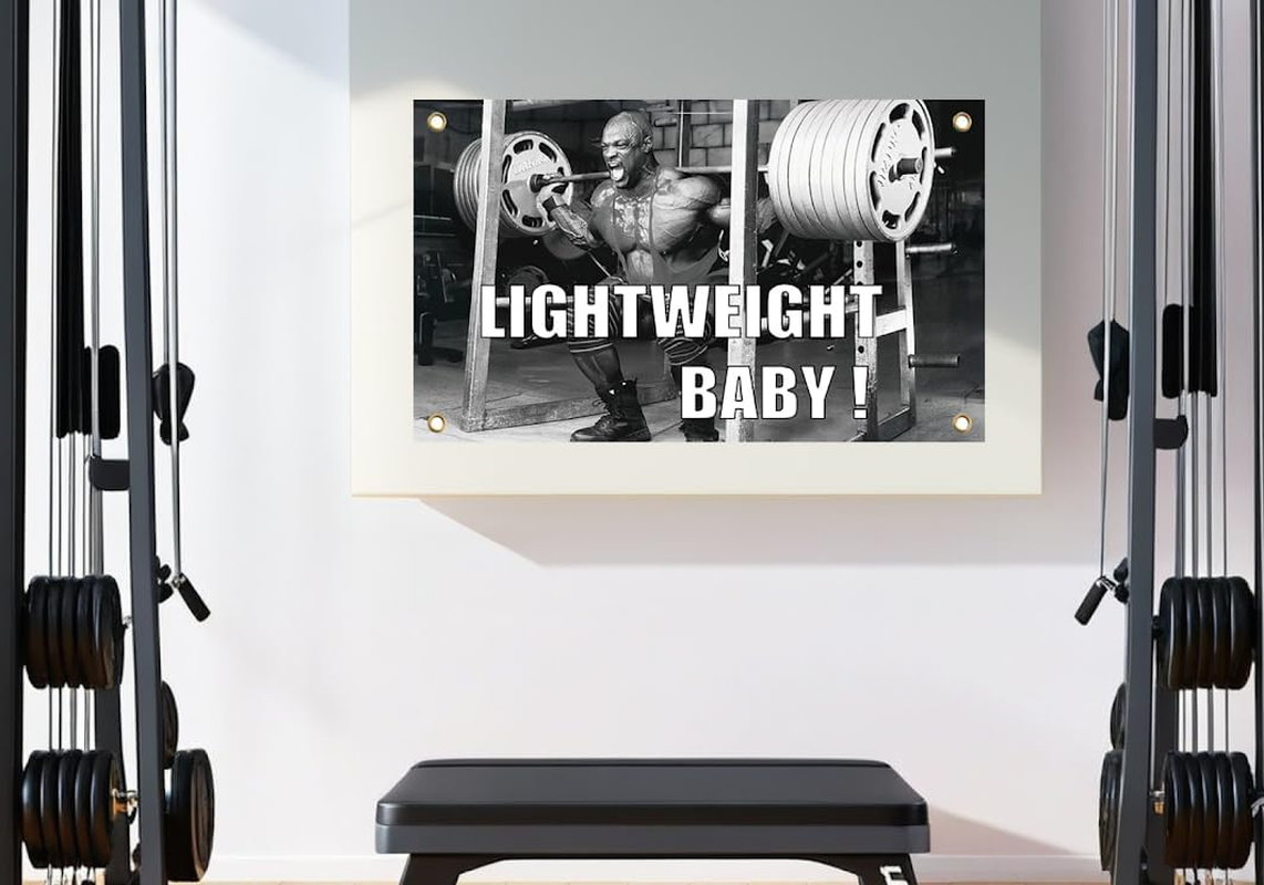 3X5 Feet Ronnie Coleman Lightweight Flag with Four Brass Grommets - Inspire Your Workout with This Flag - Inspirational Stay Motivated with Cool Motivation Art - Fitness Wall Decor for Gym image number 2