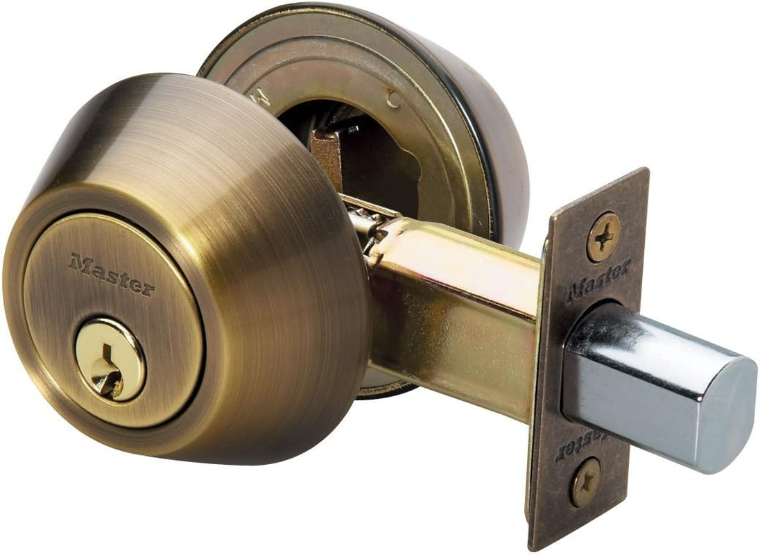 Master Lock TUCO0705 Keyed Alike Tulip Door Lock with Deadbolt, Polished Brass image number 1