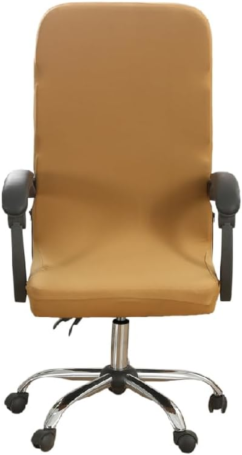 1-Piece Office Chair Cover (Black, Regular) - Stretchable & Easy to Clean, Modern Style, Perfect for Office Chairs image number 1