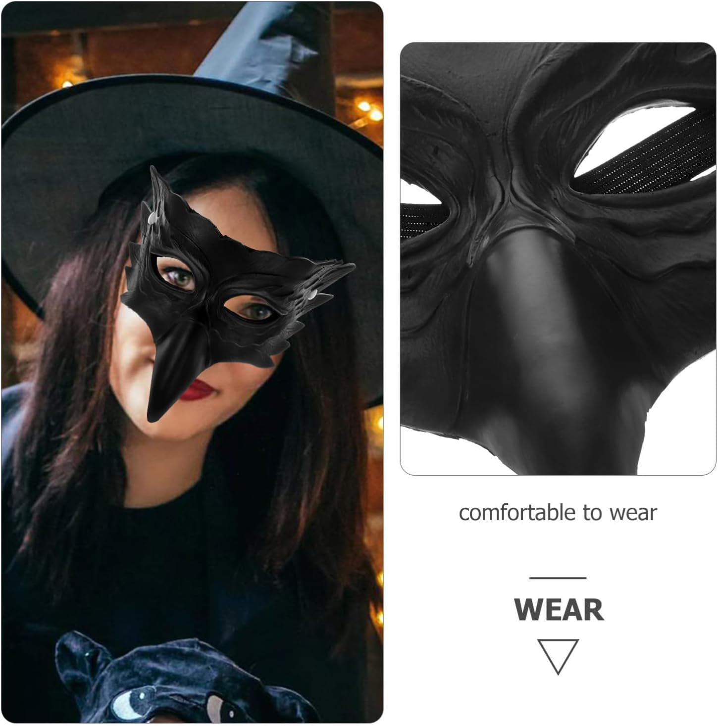 Eagle Mask for Masquerade Carnival and Cosplay Events Pu Lightweight and Comfortable Eagle-Shaped Decorative Mask Elastic Band for Parties and Themed Gatherings image number 6