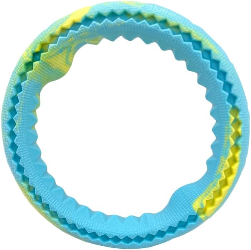 Ruff Play Extra Tuff Dental Treat Wheel Medium Dog Toy, Blue - Dog Teething Toy, Extremely Durable, Non-Toxic Rubber, for Aggressive Chewers, Aids Dogs Dental Health image number 2