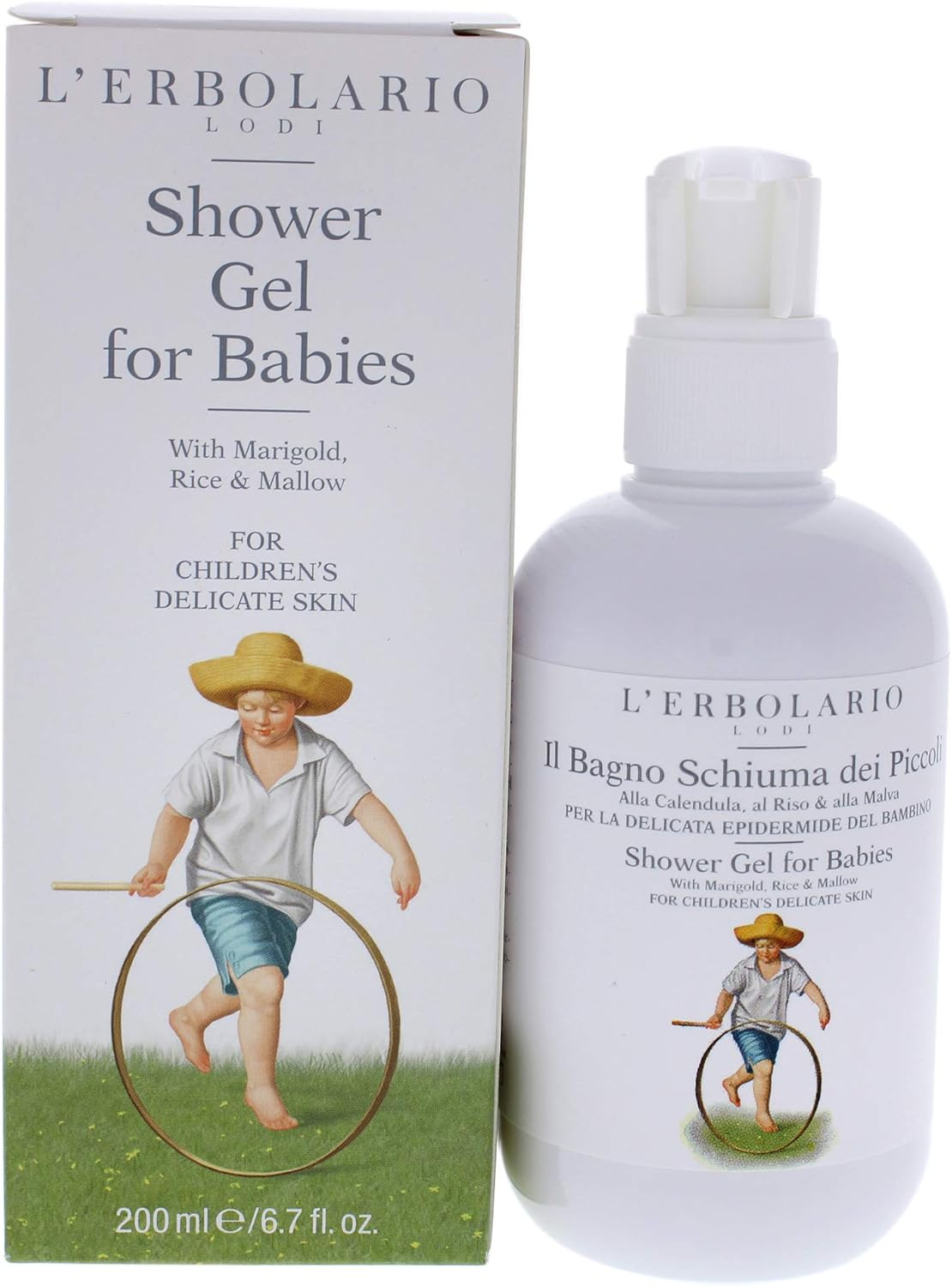 Lerbolario Shower Gel for Babies for Kids Shower Gel, 200 Ml