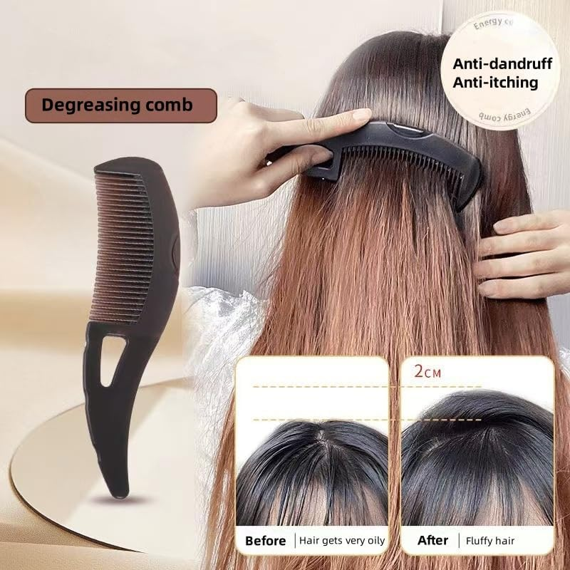 Pack of 4 Dandruff Comb, Detox Comb, Hollow Tooth Scalp Comb, Dandruff Massage Comb, for Healthy Hair, for Men and Women image number 5