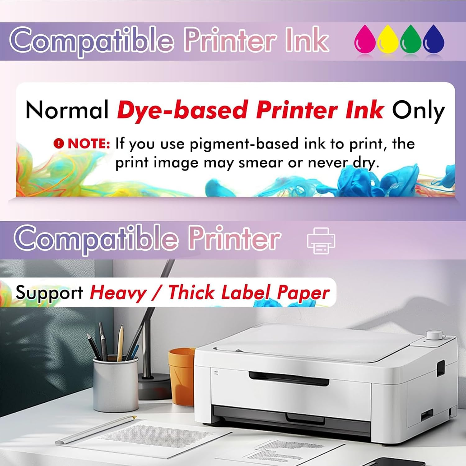 TOJUNE Printable Vinyl Sticker Paper for Inkjet Printer, A4-21X29.7 Cm - 8.27"X11.69", Waterproof, Arbitrary Cutting, Adhesive Backing, Stable Adhesion (White Glossy (20 Pcs))