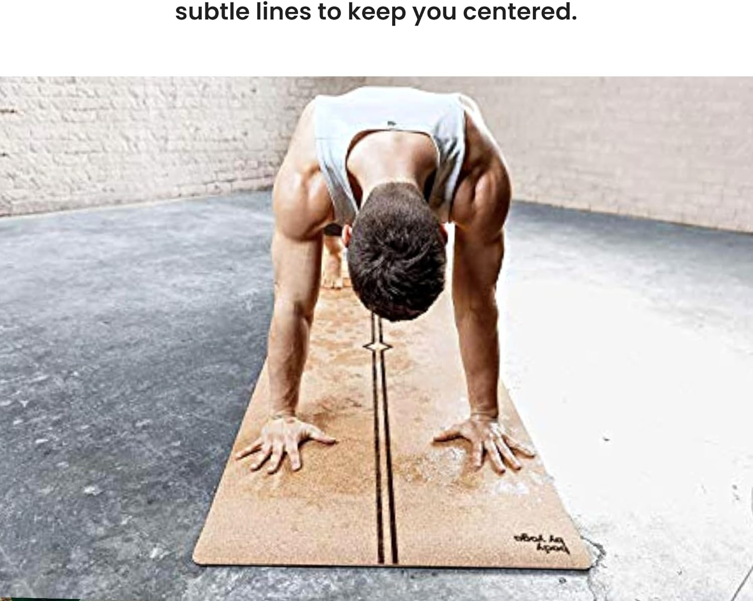 Luxury Cork Yoga Mat - Non Slip, Extra Thick Grip. Thicker, Longer, and Wider for More Comfort and Support. Tough Enough for Hot Yoga. Natural, Non Toxic, and Eco Friendly. Optional Alignment Lines. image number 3