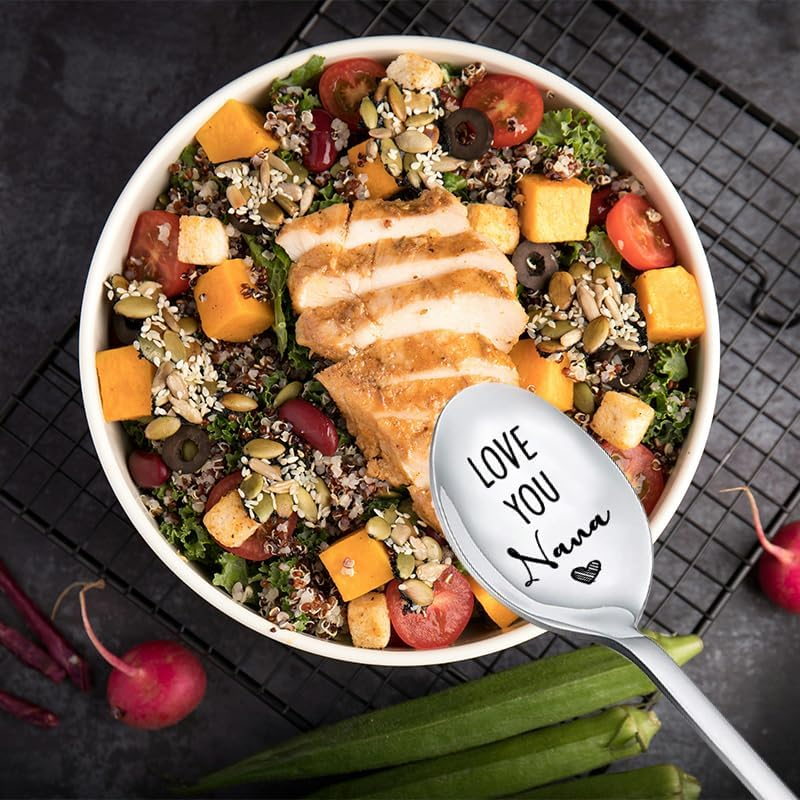 Mothers Day Gifts for Grandma Nana Spoon Gifts from Granddaughter Grandson Birthday Gifts for Grandma Grandmother Coffee Tea Lovers Gifts for Women Nana Gifts for Grandma Spoons image number 2