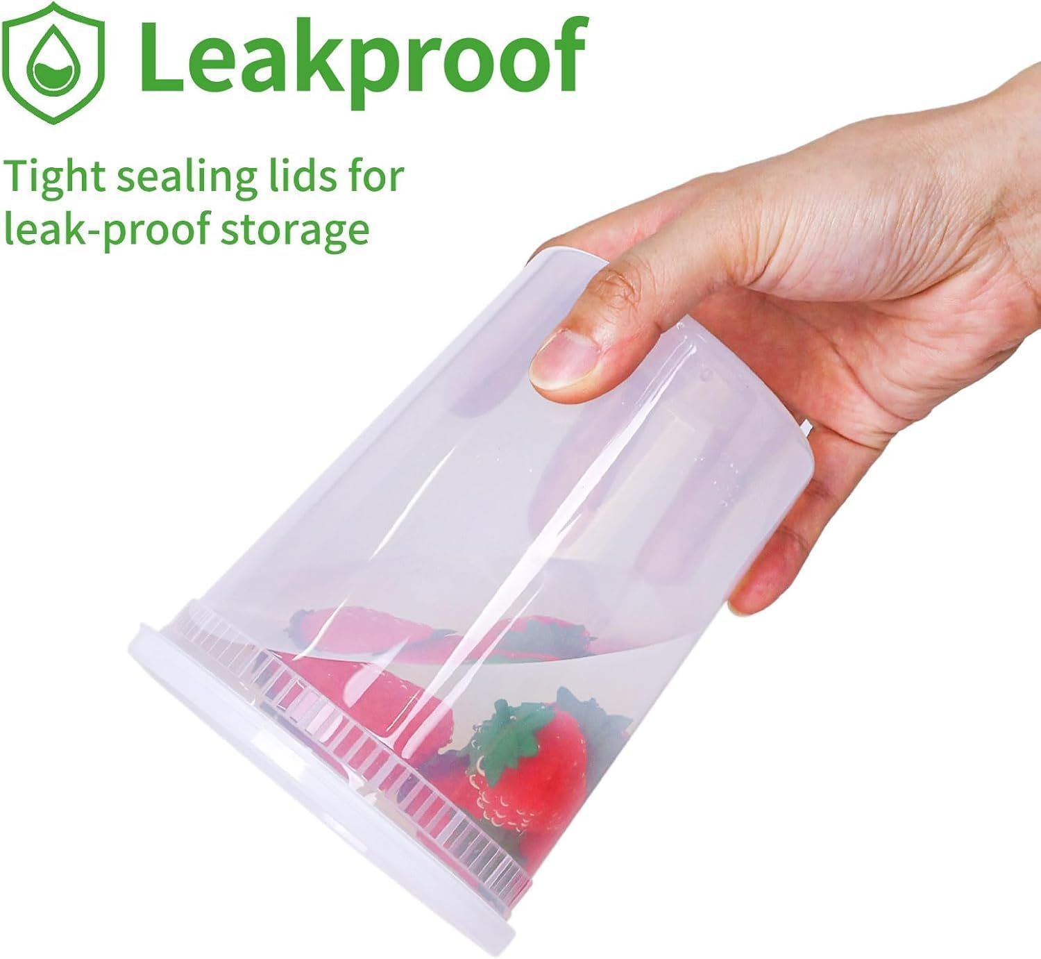 60 Set Deli Containers with Airtight Lids (8Oz, 16Oz, 32Oz), Leakproof, Stackable, Microwave,Dishwasher,Freezer Safe - Good for Meal Prep, Portion Control, and Food Storage,Takeaway Container image number 4