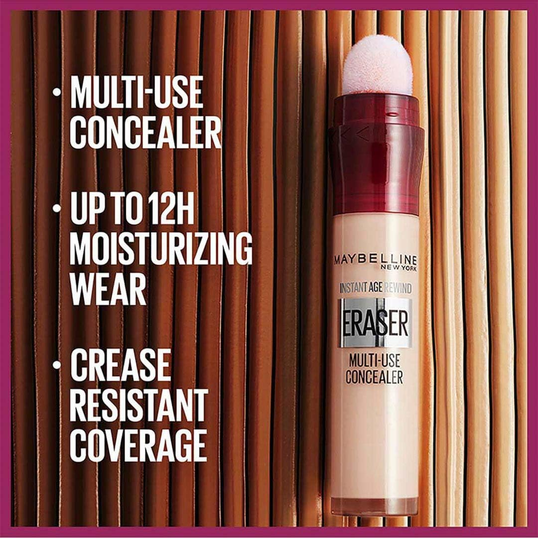 Maybelline Concealer Instant anti Age Eraser Eye, Dark Circles and Blemish, Ultra Blendable Formula Dermatologist Tested & Suitable for Sensitive Skin 08 Buff image number 1