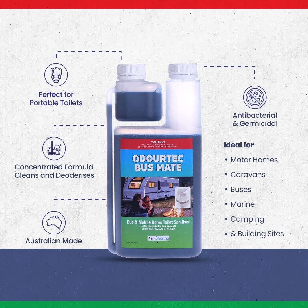 TOILET CHEMICAL CARAVAN SANITISER POWERFUL CAMPING MOBILE HOME1L anti Bacterial Made in Australia image number 1