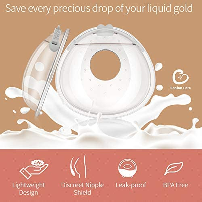 EONIAN CARE Leak-Proof Discreet Breast Milk Saver Collector, Clear image number 5