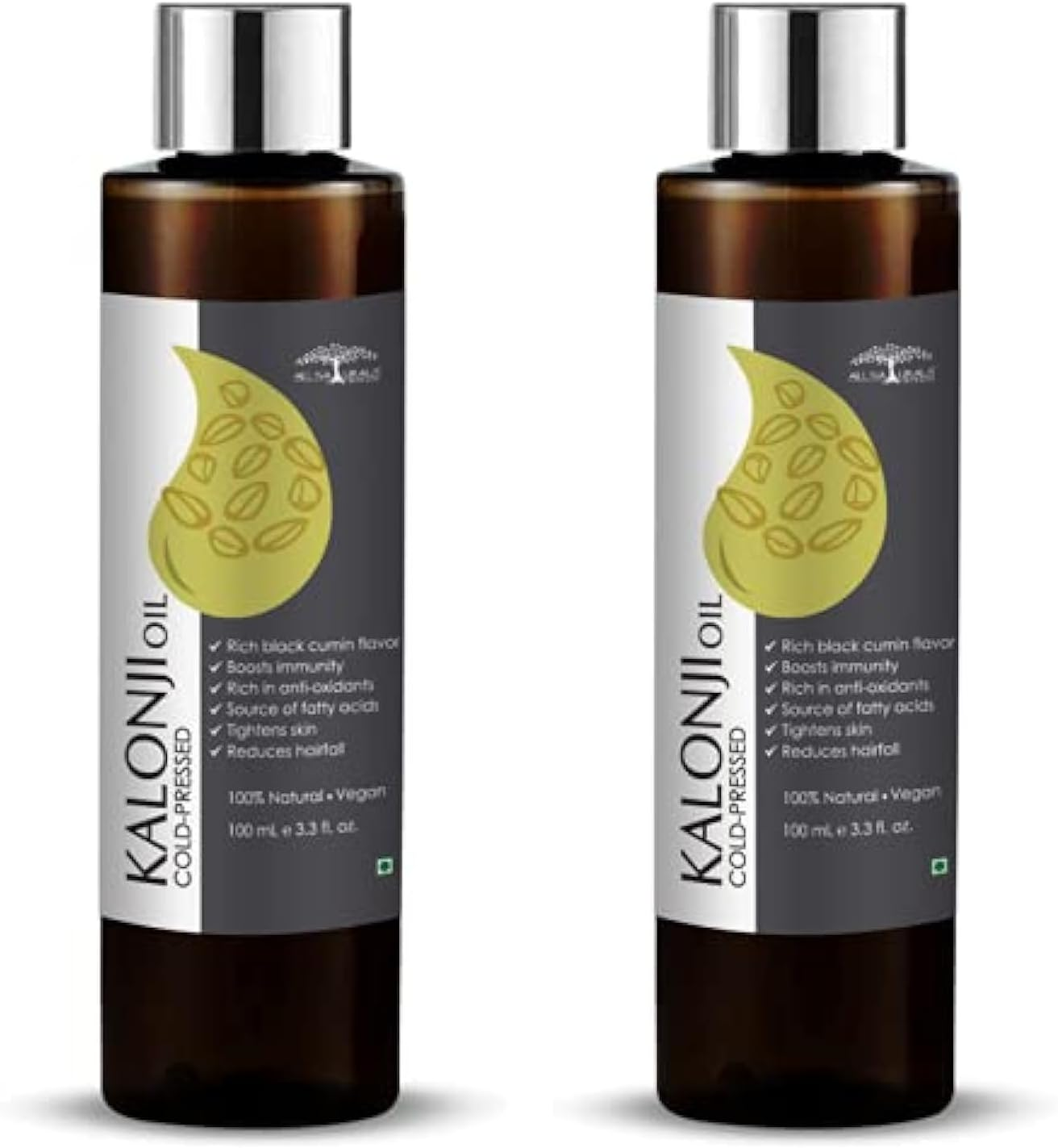 All Naturals 100% Pure Kalonji (Black Seed) Oil Cold-Pressed for Skin Toning, Hair Growth & Joints Massage - 200Ml image number 1