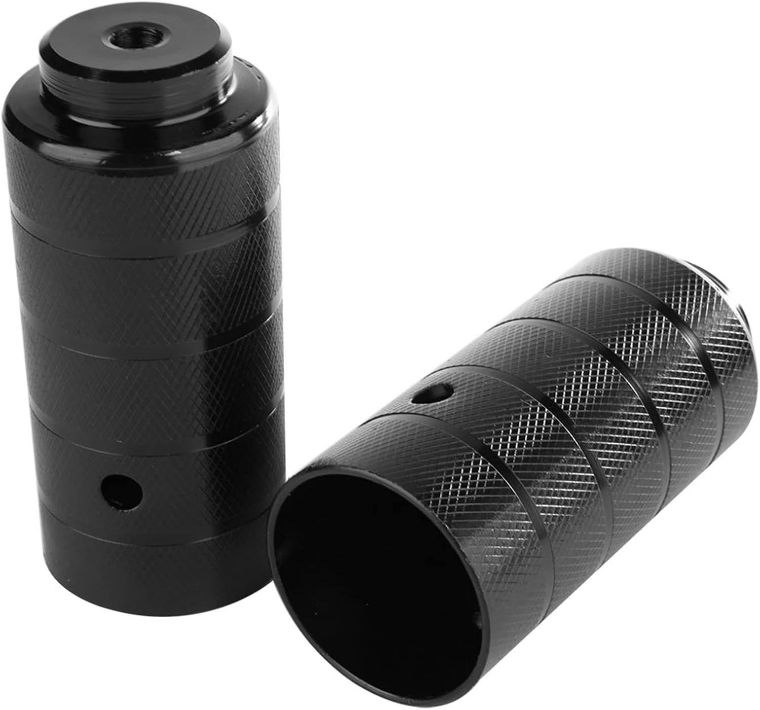 SOULONG Bike Pegs 1 Pair Steel Bike Foot Stand Pegs Stunt Footpegs for BMX Mountain - Non-Slip Stripe 11Cm X 4Cm 640G Front Rear Wheel Axle image number 5