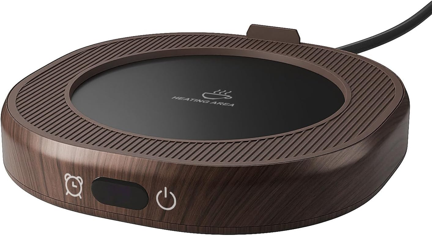 Coffee Mug Warmer, Electric Coffee Warmer for Desk with Auto Shut Off, 4 Temperature Setting Smart Cup Warmer for Heating Coffee, Beverage, Milk, Tea and Hot Chocolate Brown - Australian Standard Plug image number 1