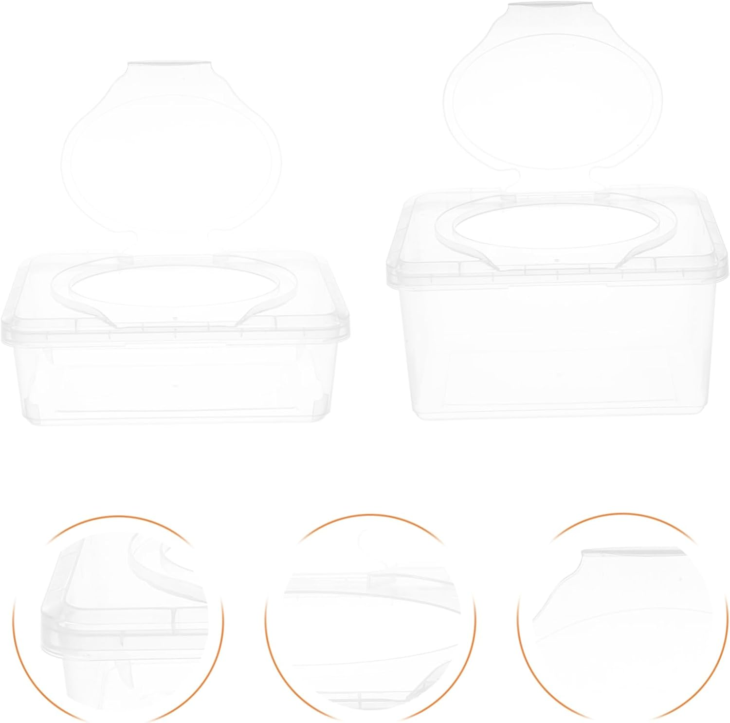 2Pcs Wet Wipes Storage Box Portable Tissue Dispenser Car Home Wipes Box image number 4