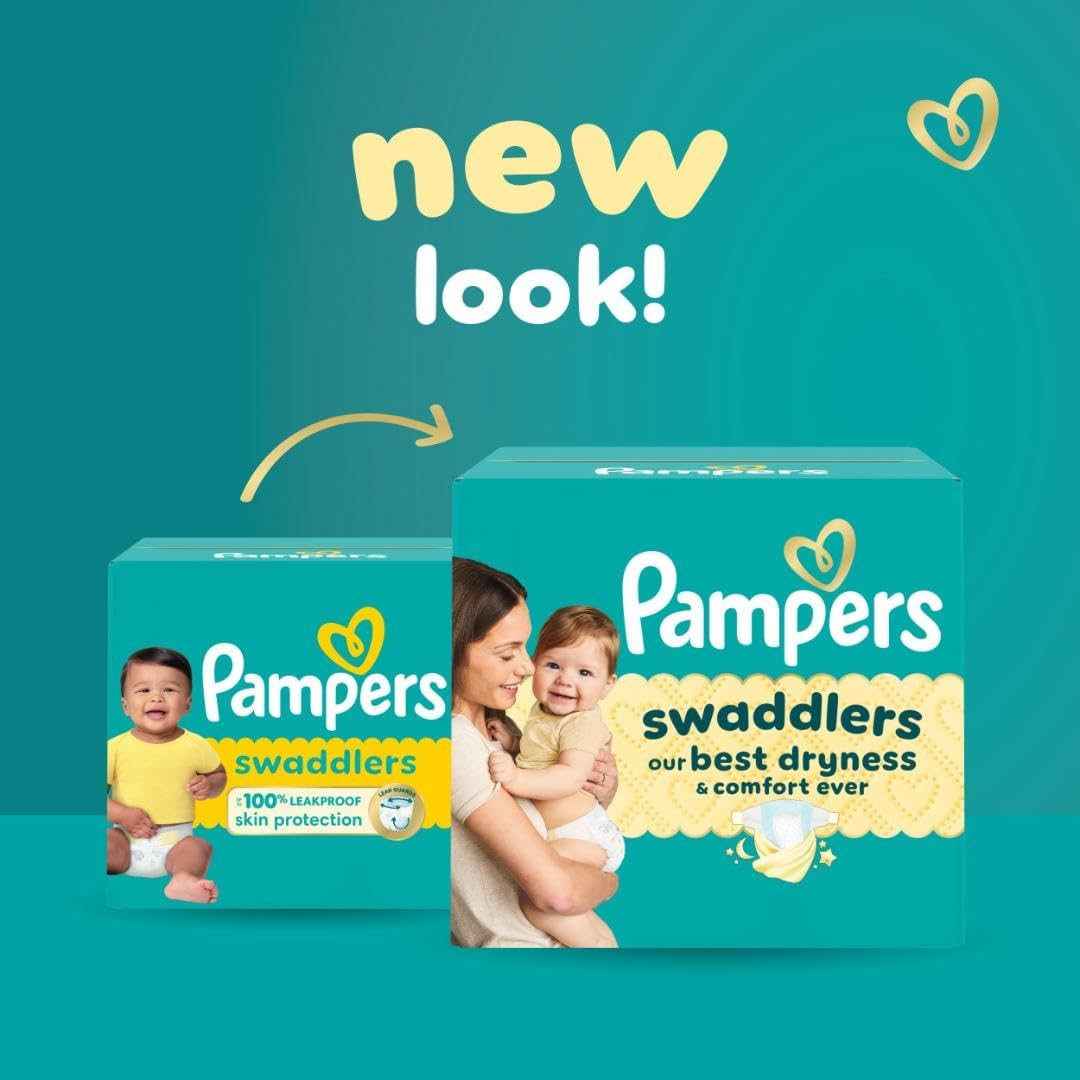 Pampers Diapers Size 4, 150 Count - Swaddlers Disposable Baby Diapers, One Month Supply image number 3