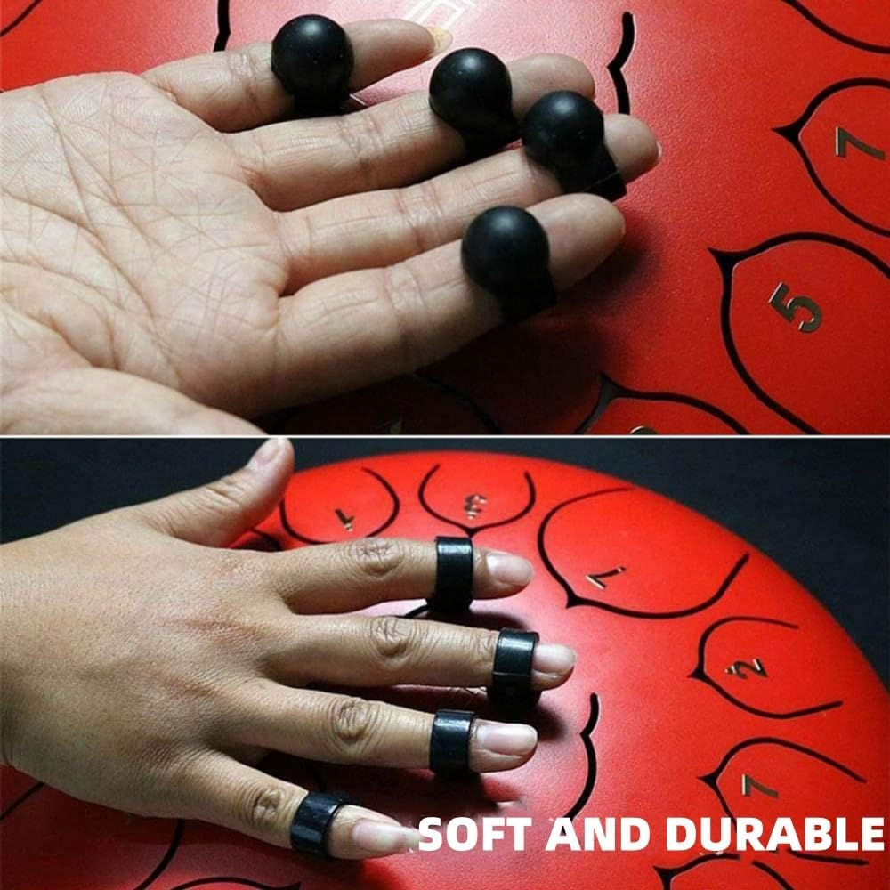 8 Pcs Ethereal Drum Percussion Instrument Practice Tool Finger Picks Drum Finger Sleeve Protectors Tongue Tool Accessories image number 5