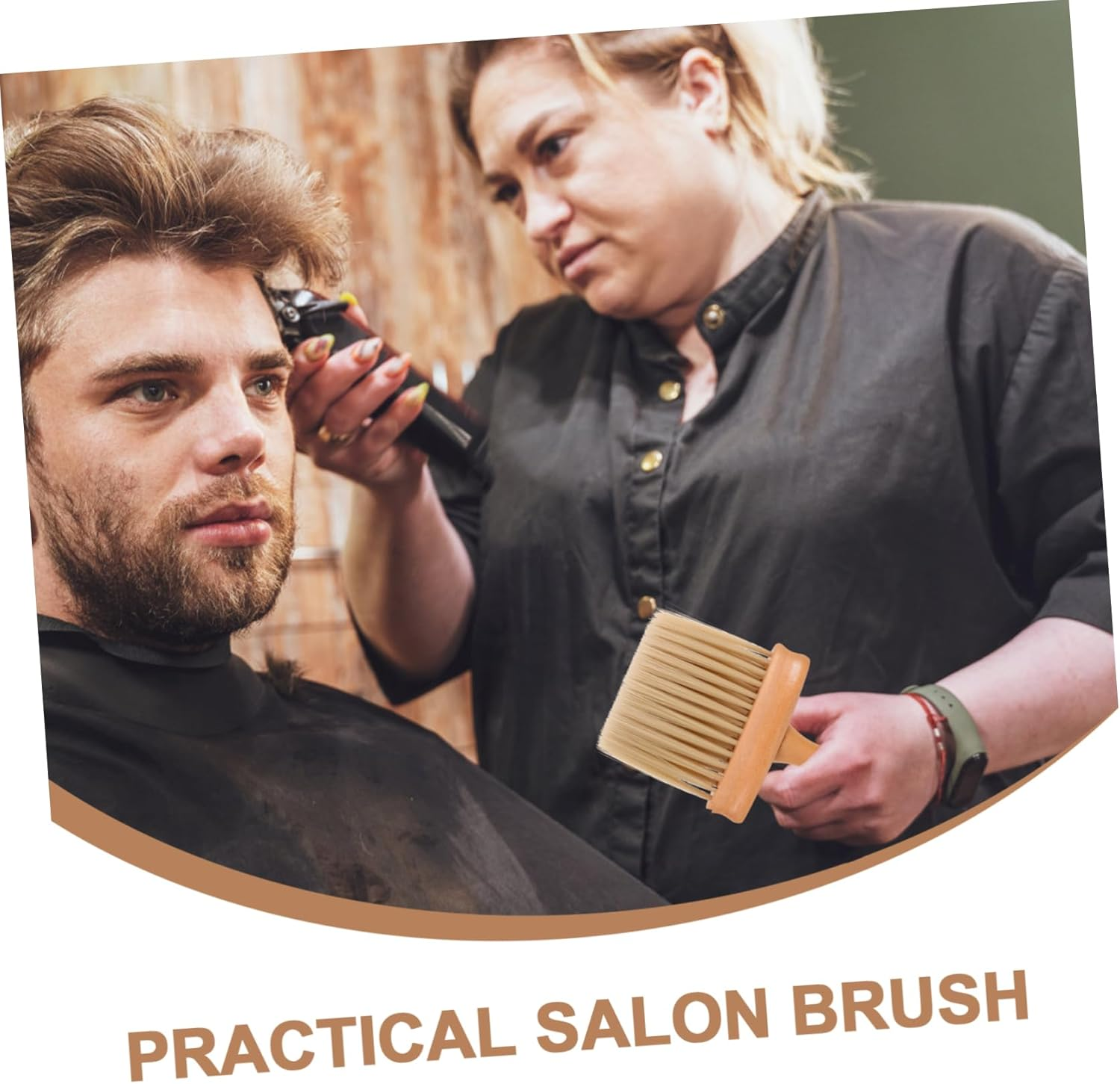 ERINGOGO Hairdressing Neck Duster Brush Set Soft Bristle Haircutting Brush for Salon and Barber for Professional Grooming and Neckline Cleanup