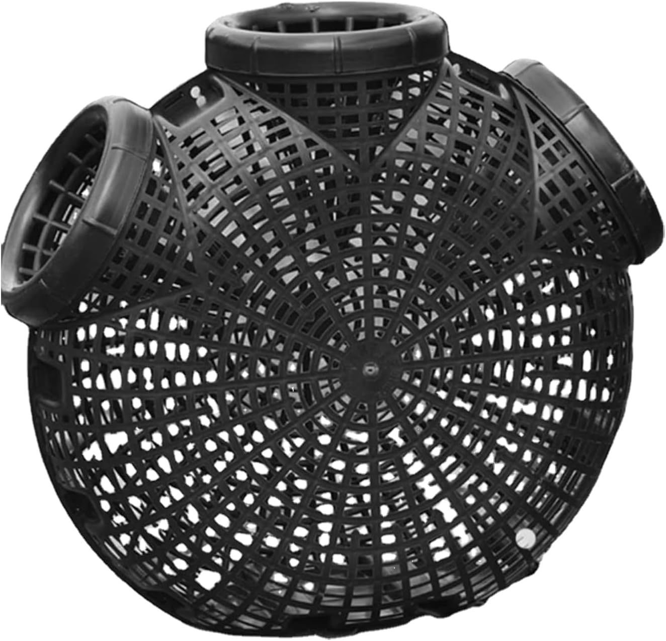 Crab Cage, Foldable Crab Trap Net, Multi Entry Catch Basket, Easy Use Bait Chamber, Saltwater Freshwater Fishing Gear, Durable Mesh Construction, Outdoor Marine Equipment, Black 3-Door Trap image number 5