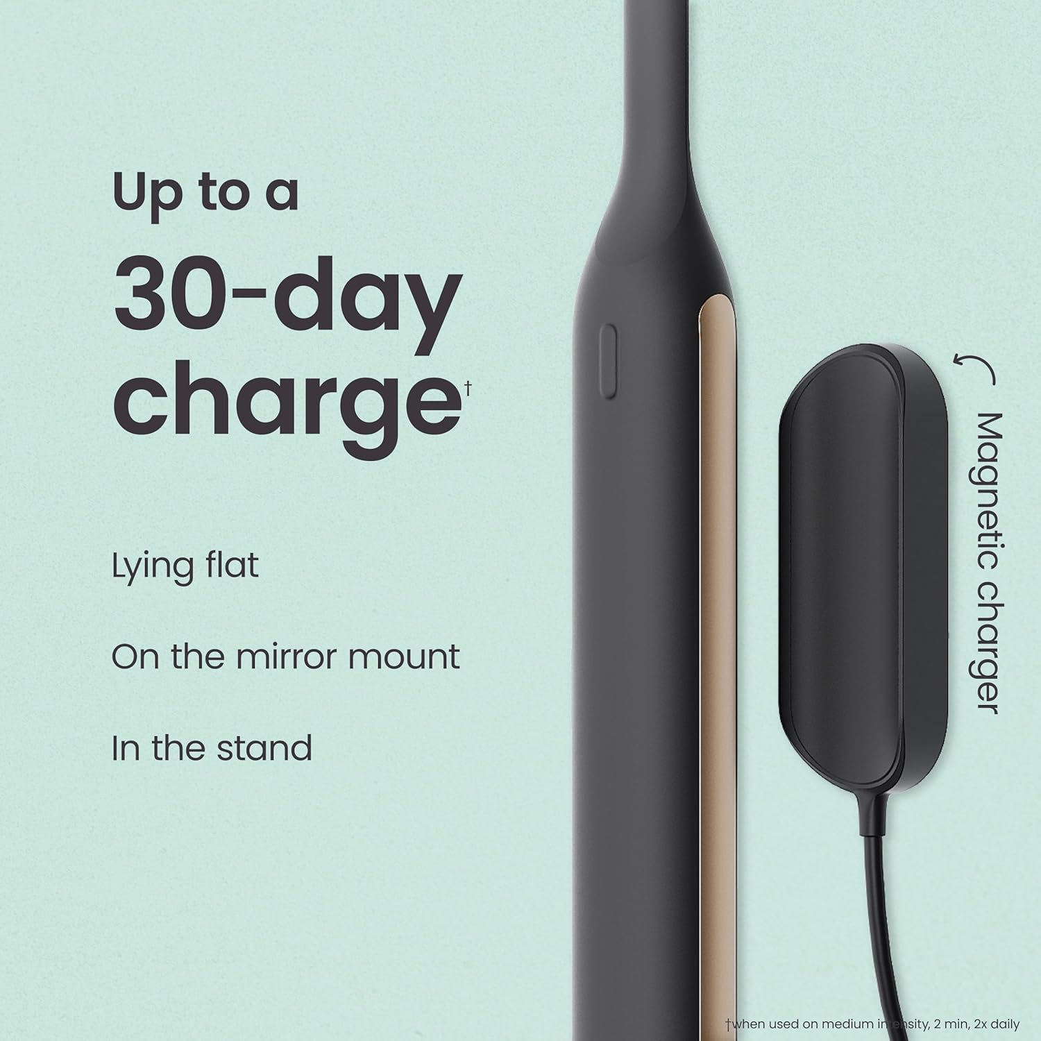 Quip Ultra Next Generation Smart Toothbrush - Timed Electric Toothbrush with Case - Replaceable Brush Head, Soft Bristles, Silicone Handle, 30-Day Battery Life - Travel Toothbrush - Eclipse - Dusk image number 6