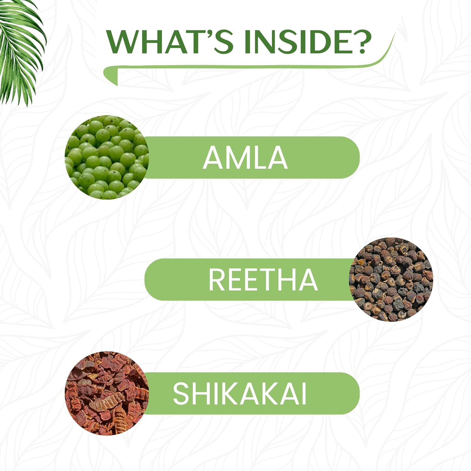 Havintha Amla, Reetha, Shikakai Powder Combo Pack of 3 for Healthy Hair (Each 100 Gm) image number 5