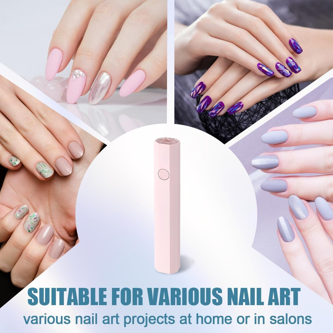 Tomedeks 1 X Mobile Phone Mini LED Nail Lamp, 2 Time Keeping Modes, for Gel Nail Polish, Quick Curing of Nail Glue image number 2