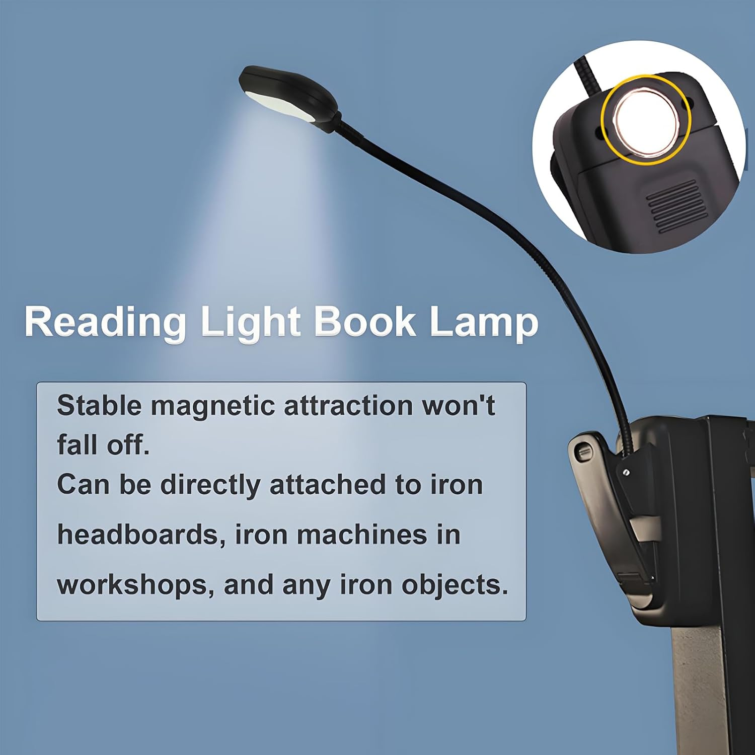 Clip on Book Light,Led Book Light, Rechargeable Reading Light,360&deg; Flexible Book for Reading at Night, Eye Caring 3 Color Temperatures,10 Hrs Runtime for Kids,Bed Tablet image number 6