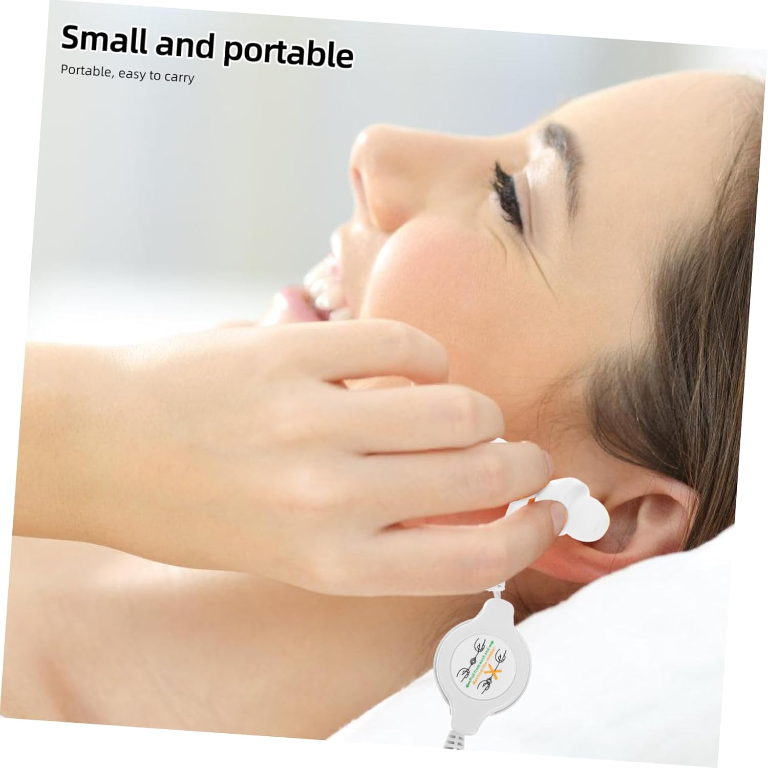 GAXIRE Retractable in Ear Earphones with Cushioned Comfort Lightweight Headphones for Portable Use Easy Storage Compatible with Players White Design image number 3