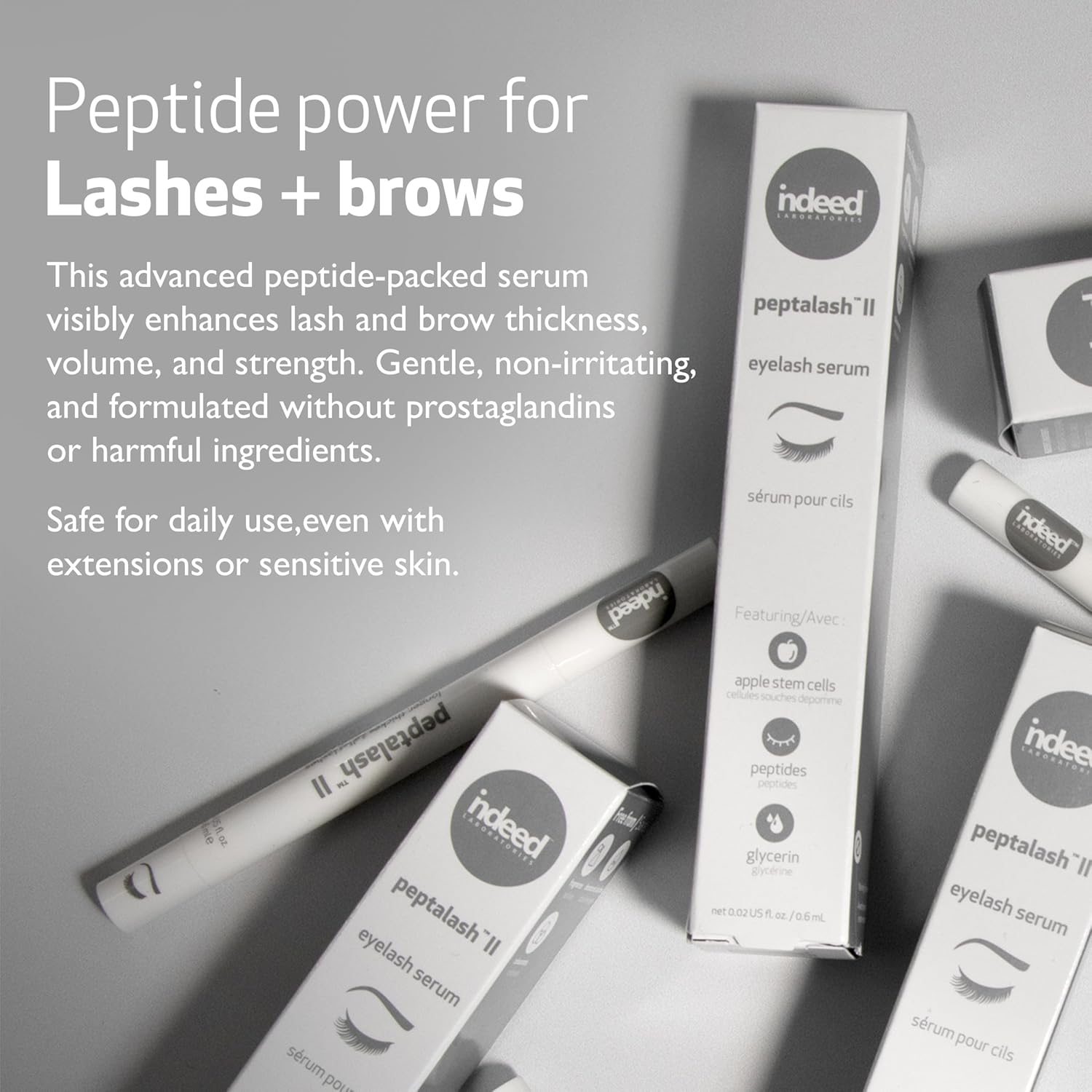 Indeed Laboratories Peptalash II - Lengthening Lash Treatment, Strengthens and Nourish Lashes and Brows, Using Peptides, and Panthenol 0.02 Us Fl.Oz. / 0.6 Ml image number 4