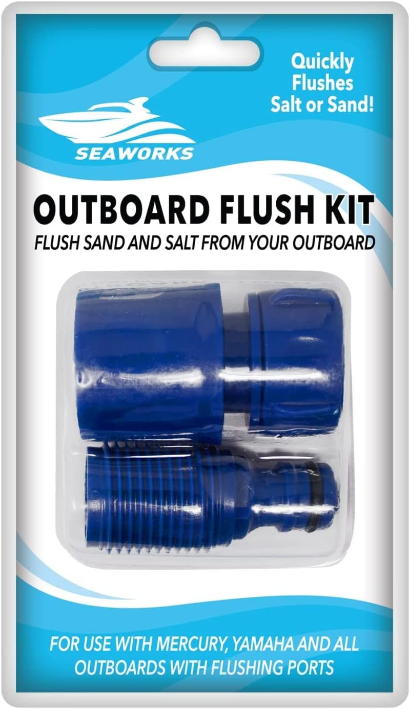 Marine Outboard Engine Flush Connect Kit, for Outboard Engines Including Mercury, Yamaha, Suzuki, Mariner and More, Blue image number 1