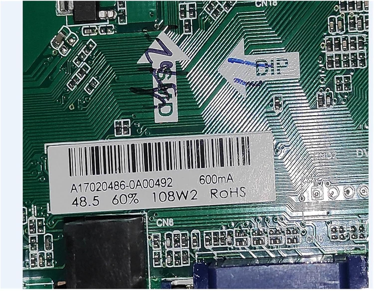 TP.S506.PC821 Three in One TV Motherboard 1920X1080 110V-130V 600Ma 108W2 48.5Tv(Blue Transformer) - Blue Transformer image number 1