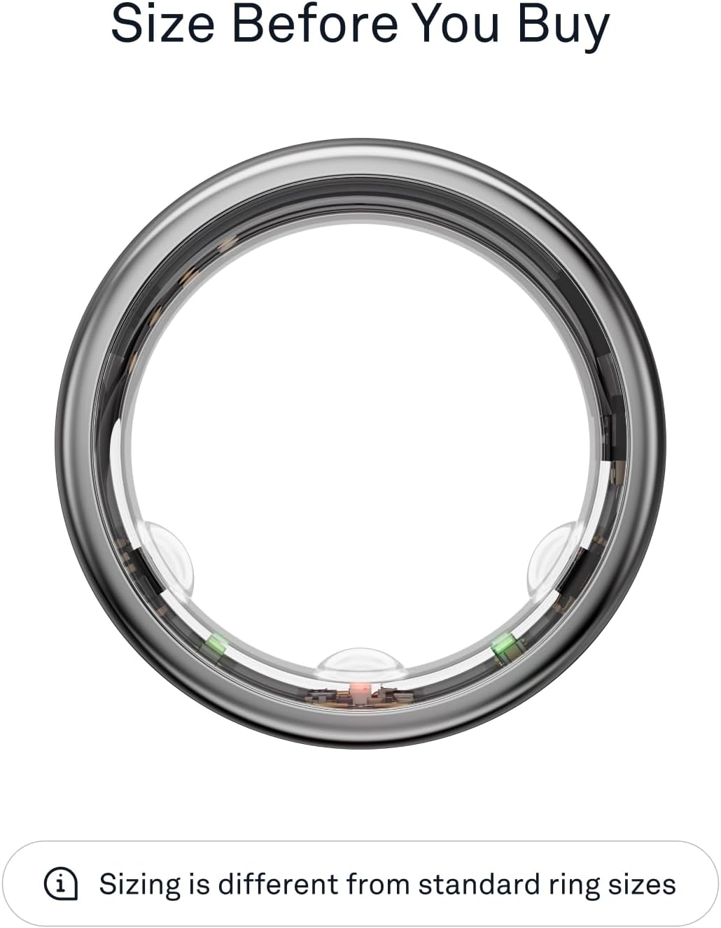 Oura Ring Gen3 Horizon - Silver - Size 9 - Smart Ring - Size First with Oura Ring Gen3 Sizing Kit - Sleep Tracking Wearable - Heart Rate - Fitness Tracker - 5-7 Days Battery Life