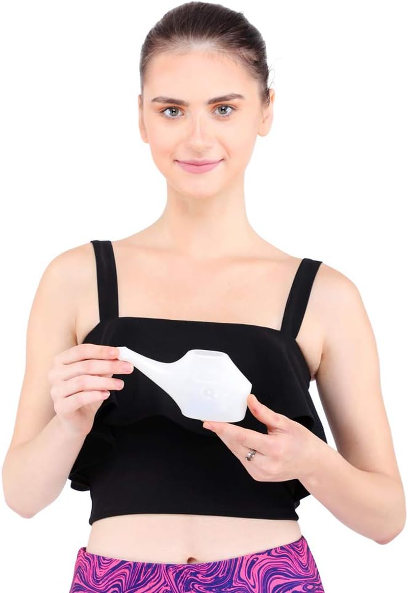 Qwikflo Economy, Light-Weight Neti Pot - Handy, Compact and Travel Friendly (White) (1 White, 10 Sachet Salt) - 1 White image number 3