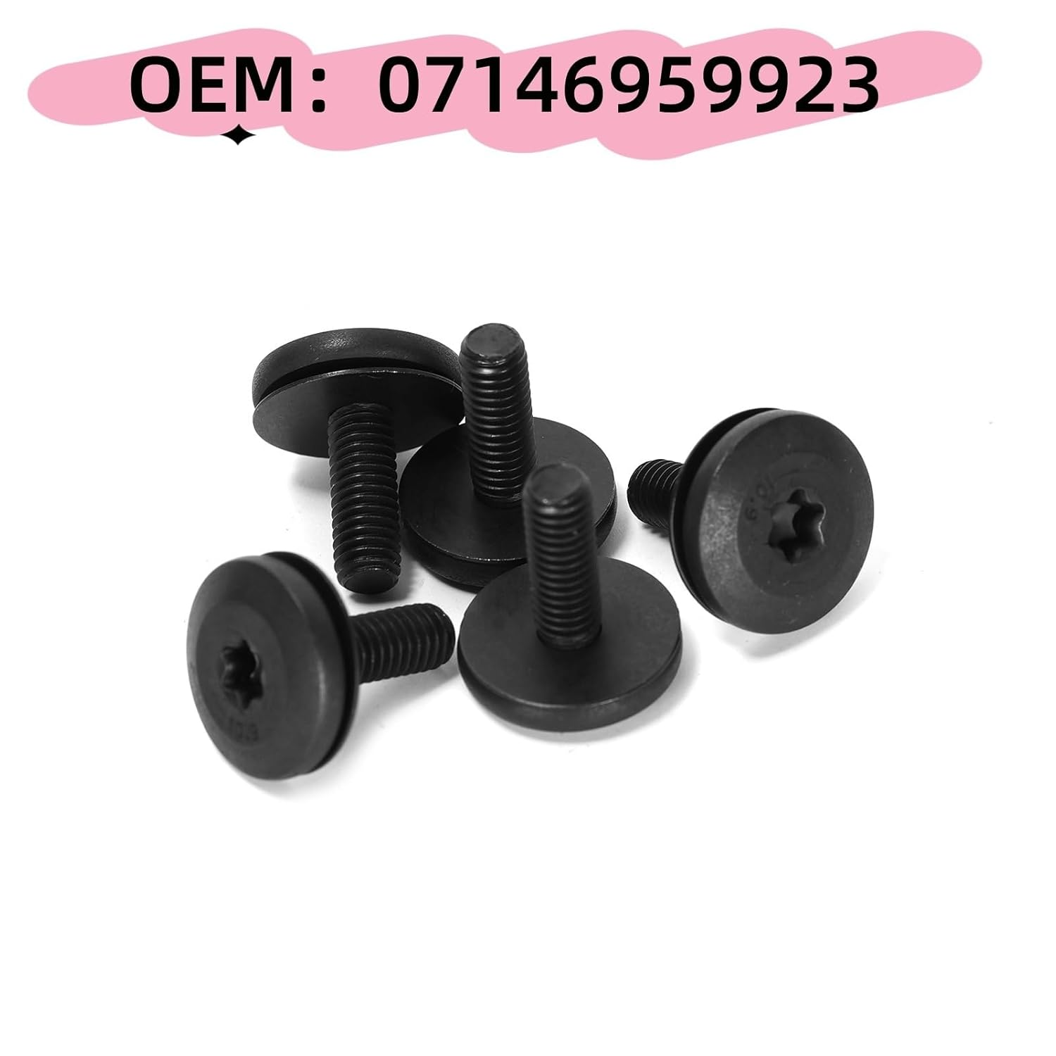 10Pcs Automotive Engine Bay Headlight Bolt Screw Inner Flower OE: 07146959923 Compatible with BMW 1 Series E81 E82 E87 /3 Series E36 E90 E90N E91 E92 Etc image number 6