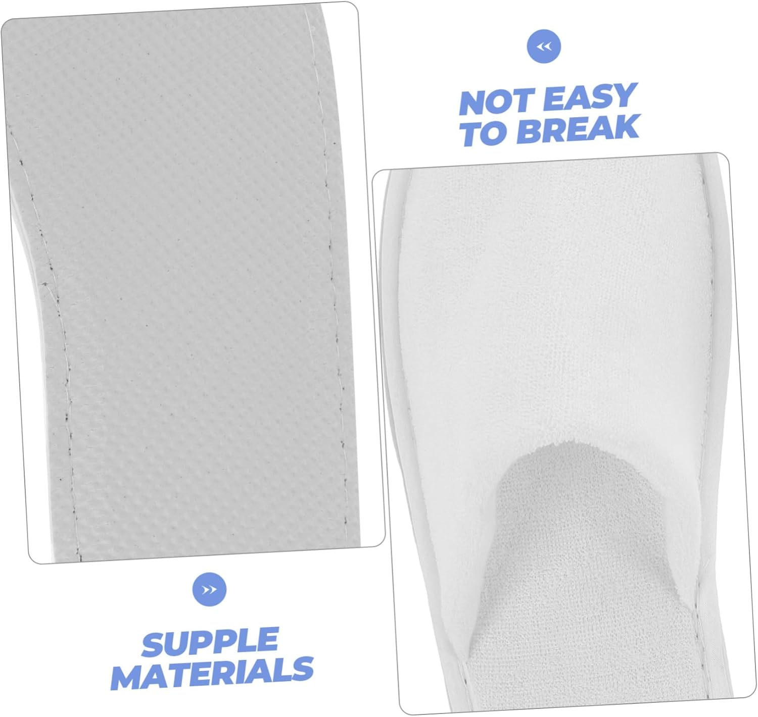 KONTONTY 5Pairs Hotel Slippers Disposable Spa Slippers for Women Men Guest Travel Nonskid Folding Indoor image number 2