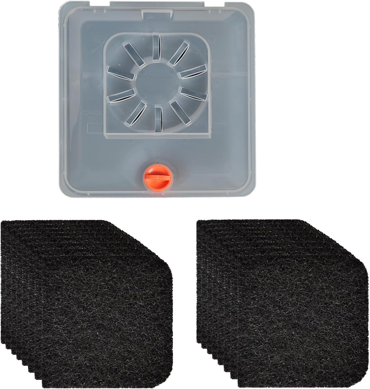 Cat Litter Box Air Filter (Enhancement) for FOXORU Enclosed Stainless Steel Litter Box with High Sides, Top Entry Cover + 16Pcs Replaceable Carbon Filters image number 4