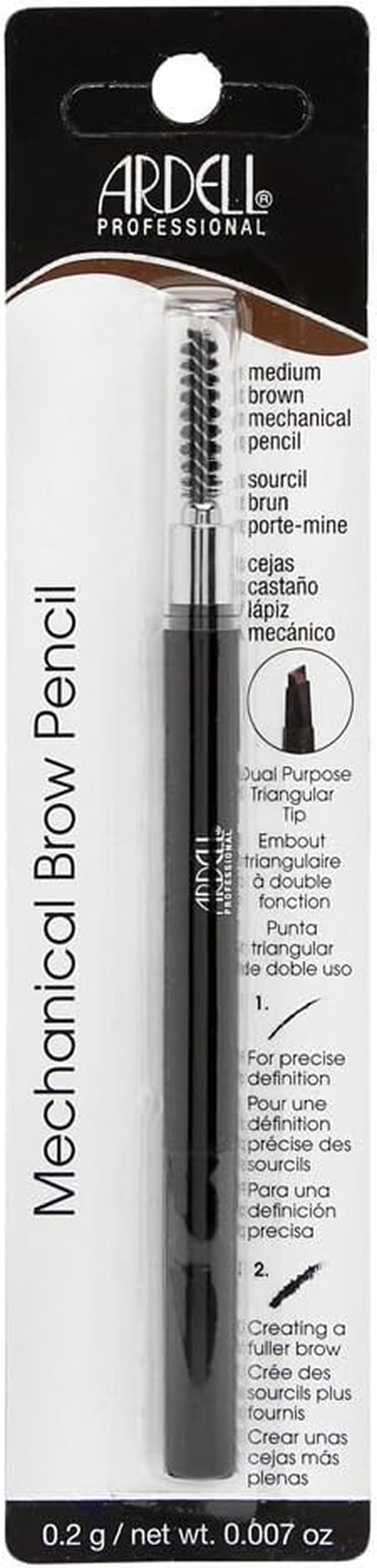 Ardell Mechanical Brow Pencil W/ Spoolie Med Brown 0.2 G,