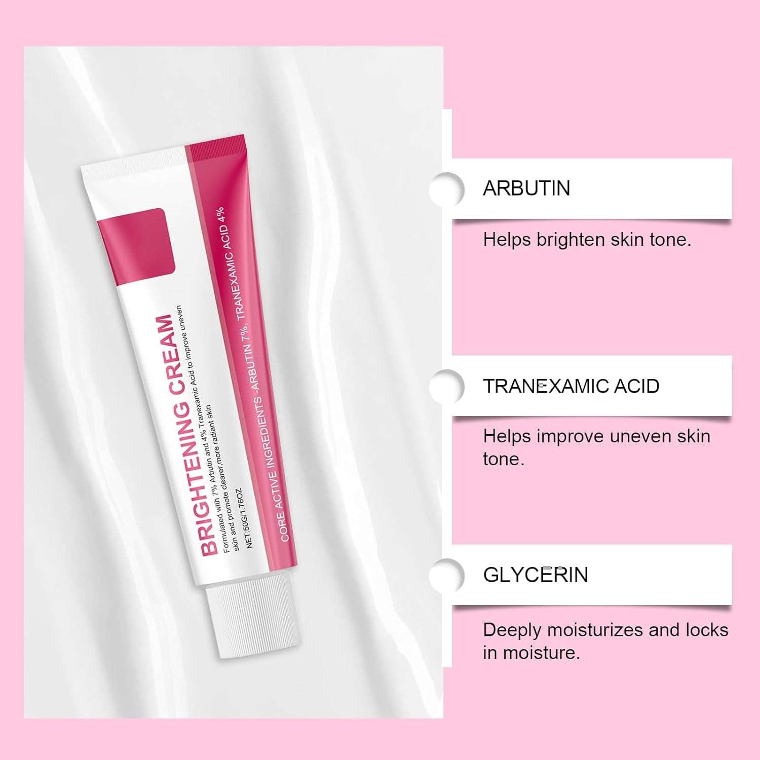 Brightening Cream with 7% Arbutin and 4% Tranexamic Acid - Fade Dark Spots, Freckles,Blemishes & Pigmentation image number 4