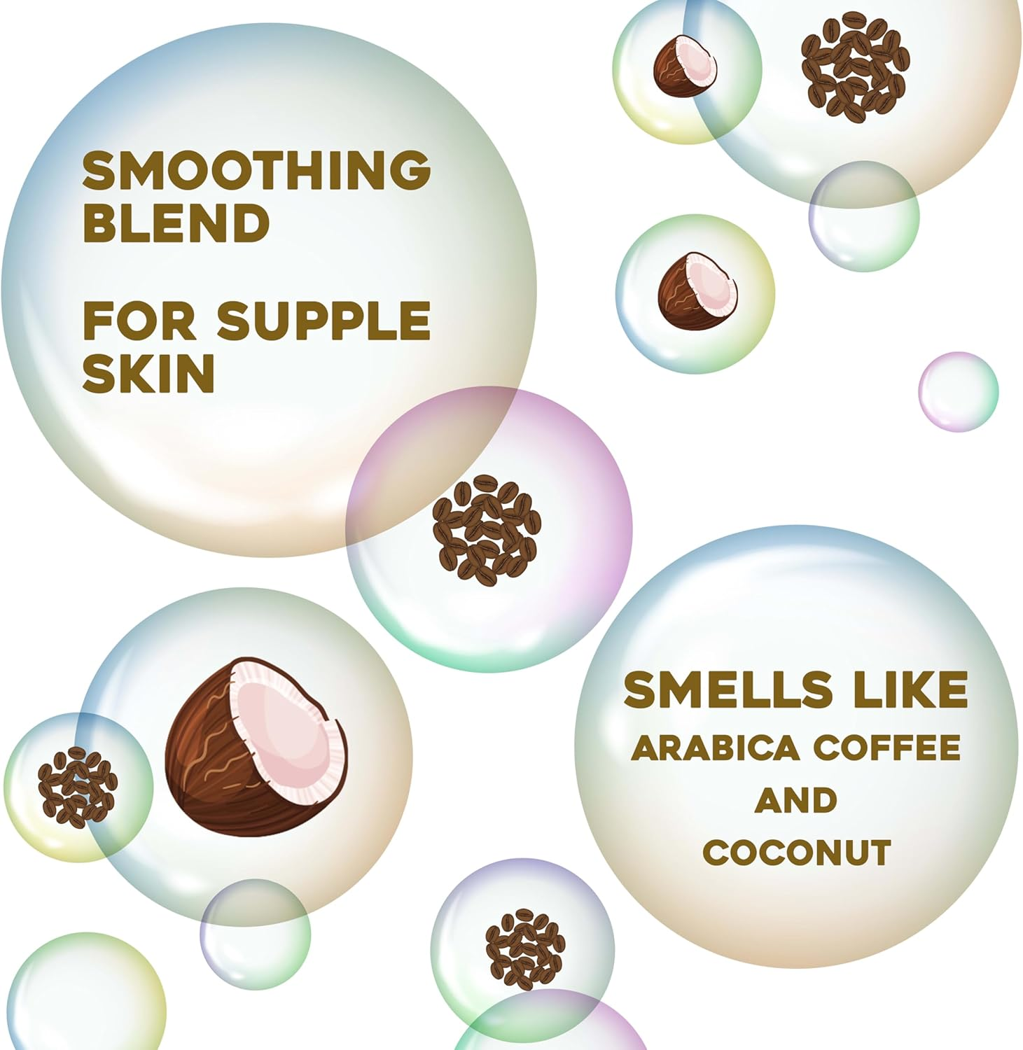 OGX Smoothing + Coconut Coffee Exfoliating Body Scrub with Arabica Coffee & Coconut Oil, Moisturizing Body Wash for Dry Skin, Paraben-Free with Sulfate-Free Surfactants, 19.5 Fl Oz image number 1