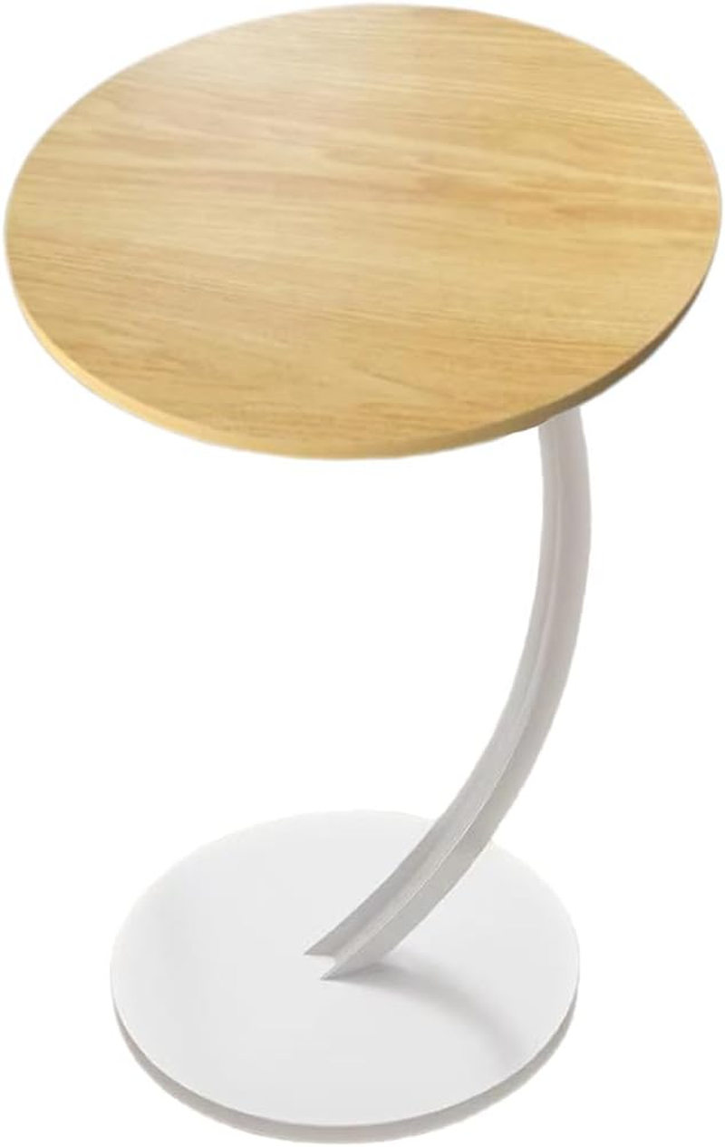 AIMALL 1Pc round Coffee Table 11.8X23.6X15.7 Inch Minimalist Side Table with Rounded Corners and Metal Frame for Living Room or Bedside Storage