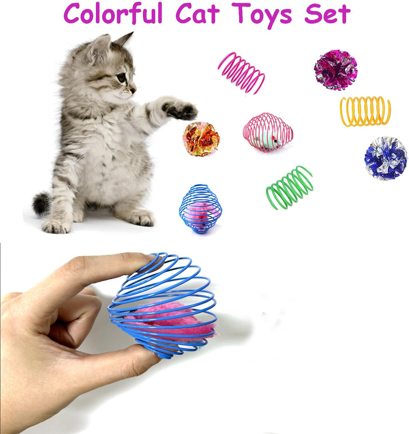 Fejapa 16 Pack Cat Mice Toys Set image number 2