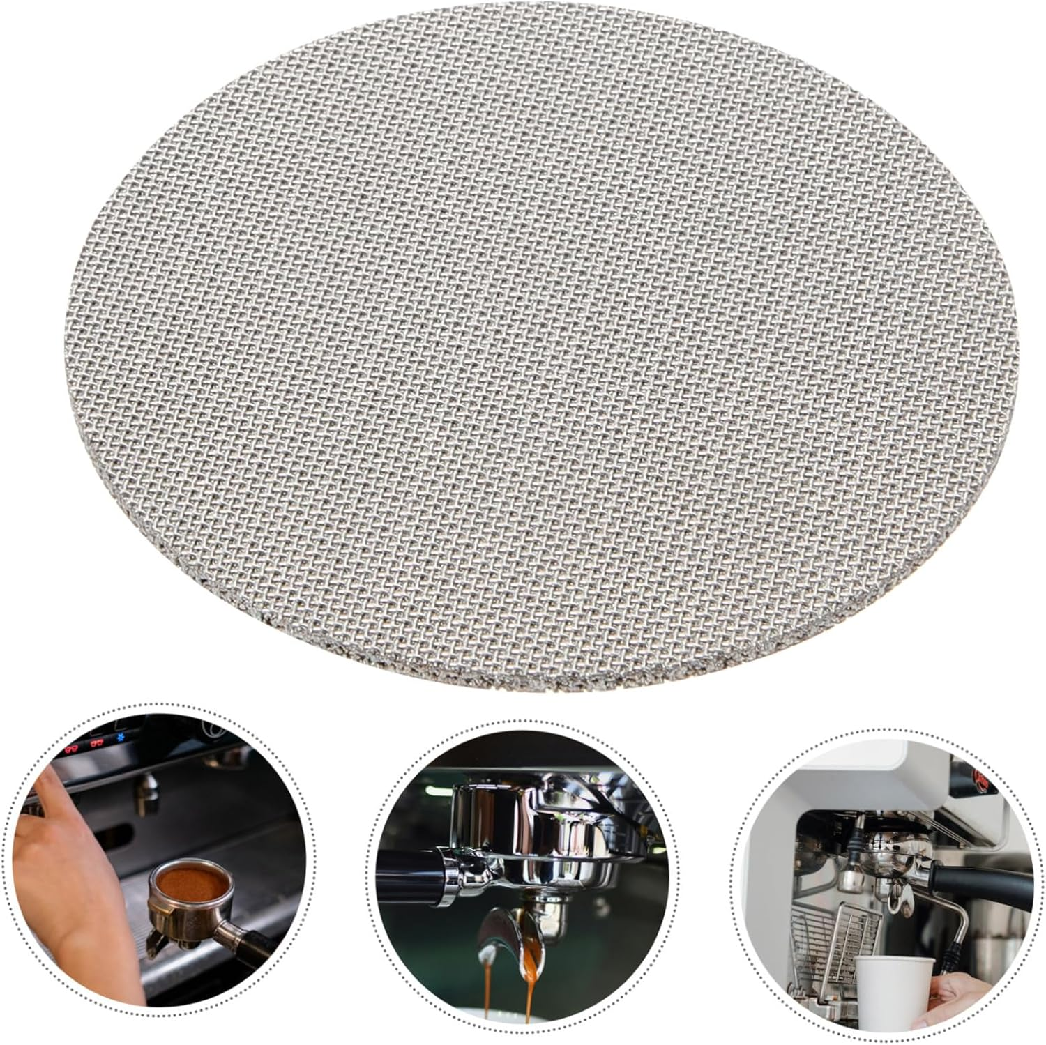 POPETPOP Stainless Filter Mesh Reusable Espresso Screen for Percolators Thickness Easy to Clean Space Saving Design for Fresh Coffee and Loose Tea Enjoyment image number 3