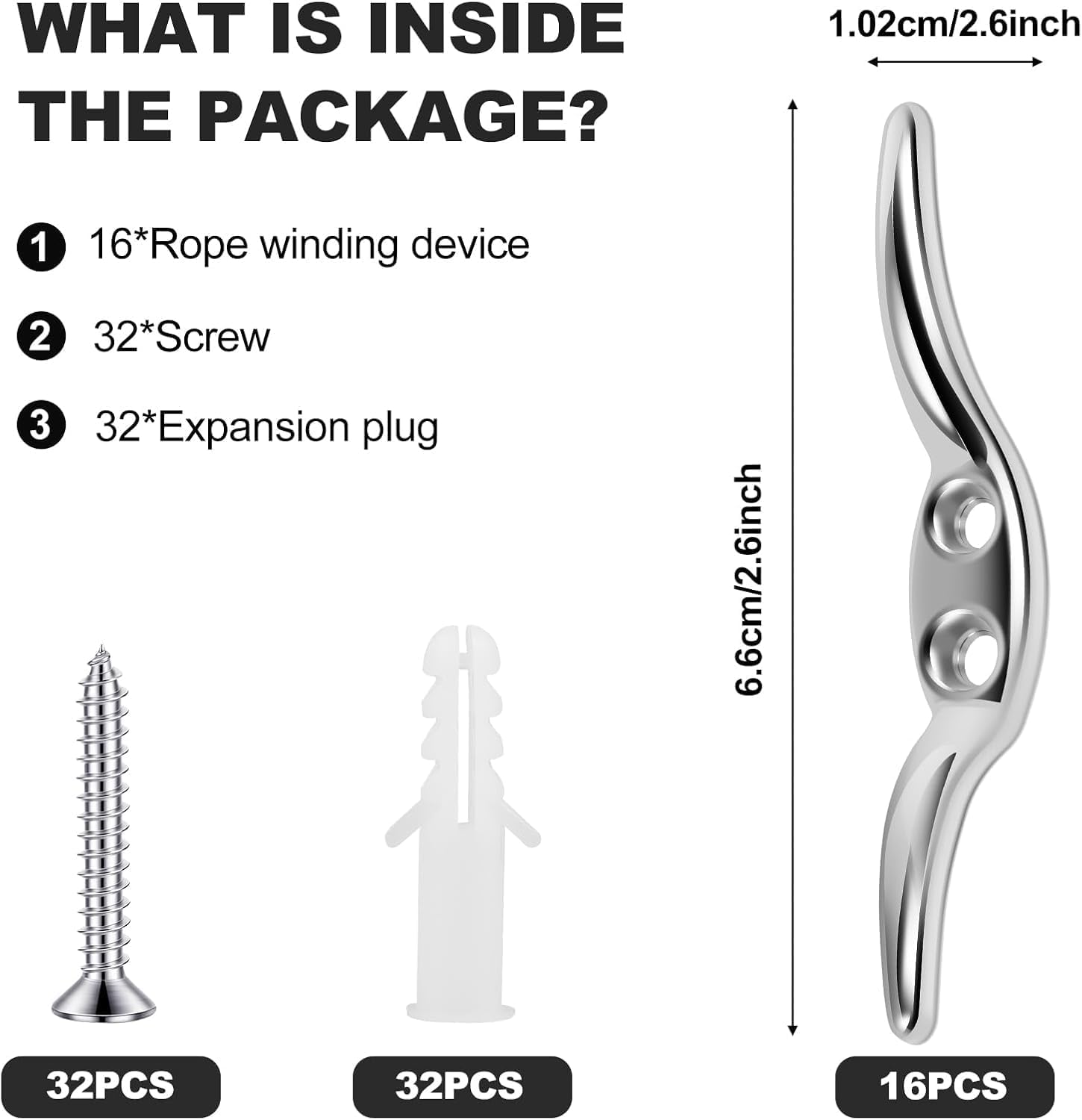 16 Pcs Blind Cord Cleat,Blind Accessories Hooks,Blind Cord Winder Rope Cleat Hook,Zinc Alloy Blind Cord Holder with Screws Blind Cord,Screws Blind Cord Cleat,Blind Cord Winder Rope Cleat Hook image number 1