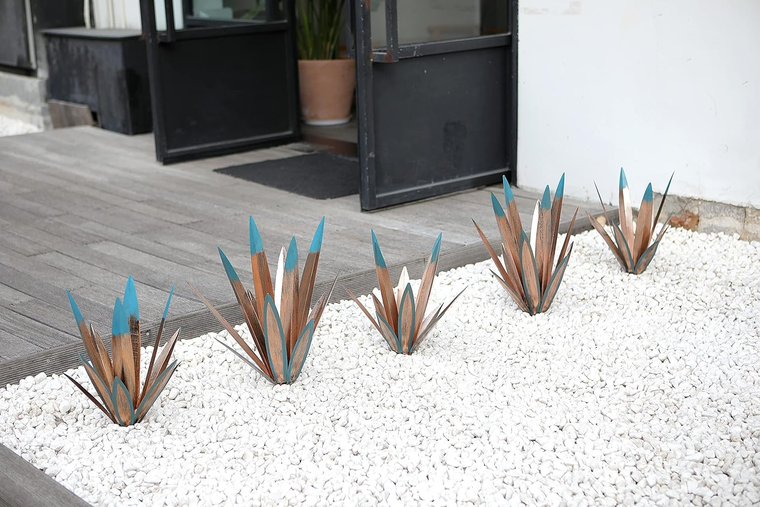 Homight Metal Tequila Country Sculpture DIY Tequila Plant Home Decor Country Tequila Garden Ornament Indooutdoor Statuette Patio Lawn Patio Stake Decoration Gift to the Garden - 2 Big Red image number 5