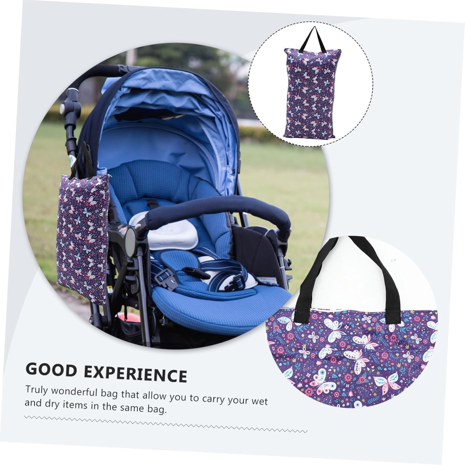 Diaper Bag Hanging Diaper Pouch for Travel Zipper for Newborn Essentials image number 4